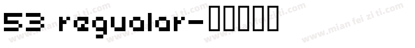 53 regualar字体转换
